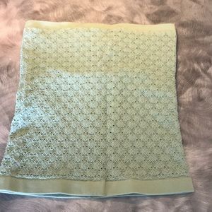 Free People honey textured tube top - green